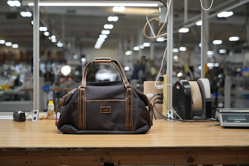 US leather bag production
